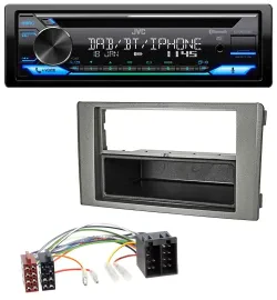 JVC Bluetooth MP3 USB DAB CD Autoradio für Iveco Daily (06-14) dunkelgrau
