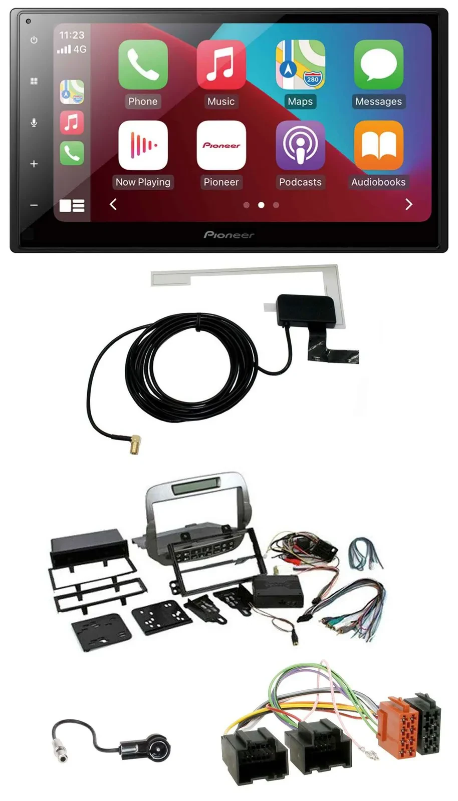 Pioneer USB Bluetooth DAB MP3 2DIN Autoradio für Chevrolet Camaro 2010-2015 silb