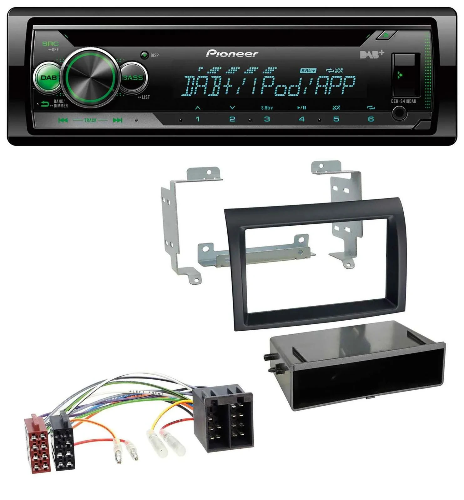 Автомагнитола Pioneer USB MP3 DAB AUX CD для Citroen Jumper / Fiat Ducato (2006–2011), черный