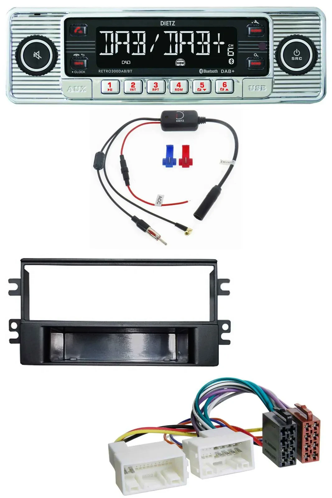 Dietz DAB USB MP3 Bluetooth Autoradio für Kia Carens (ab 2007)