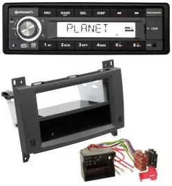 Continental USB 1DIN AUX DAB MP3 Autoradio für Mercedes A- B-Klasse Vito rubbert