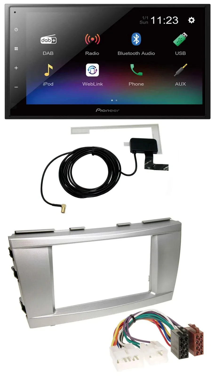 Pioneer DAB MP3 Bluetooth 2DIN USB Autoradio für Toyota Camry (2006-2011)