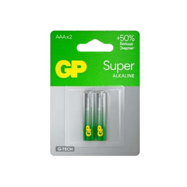 GP24AA21-2CRSBC2 Super Alkaline G-TECH Элемент питания ААА, алкалиновый, 2 шт, GP