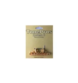 TONEPROS AVR2P G - Tune-O-Matic Bridge with Notched Saddles (Vintage ABR-1 Repla