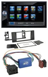 Автомагнитола Blaupunkt 2DIN, Bluetooth, USB, AUX, SD, MP3 для BMW X5 E53 и 5 Series E39 (круглый разъем)