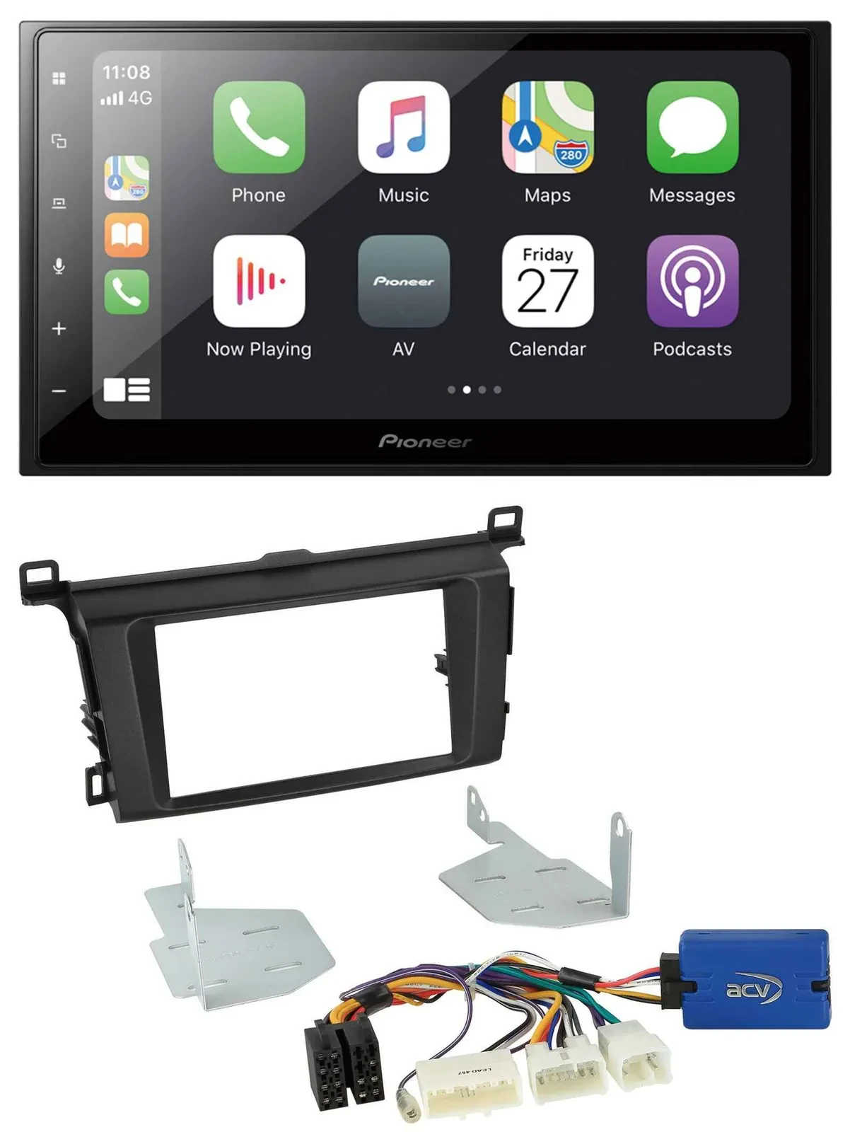 Автомагнитола для Toyota RAV4 (с 2013) Pioneer 2-DIN, Bluetooth, DAB, USB, MP3