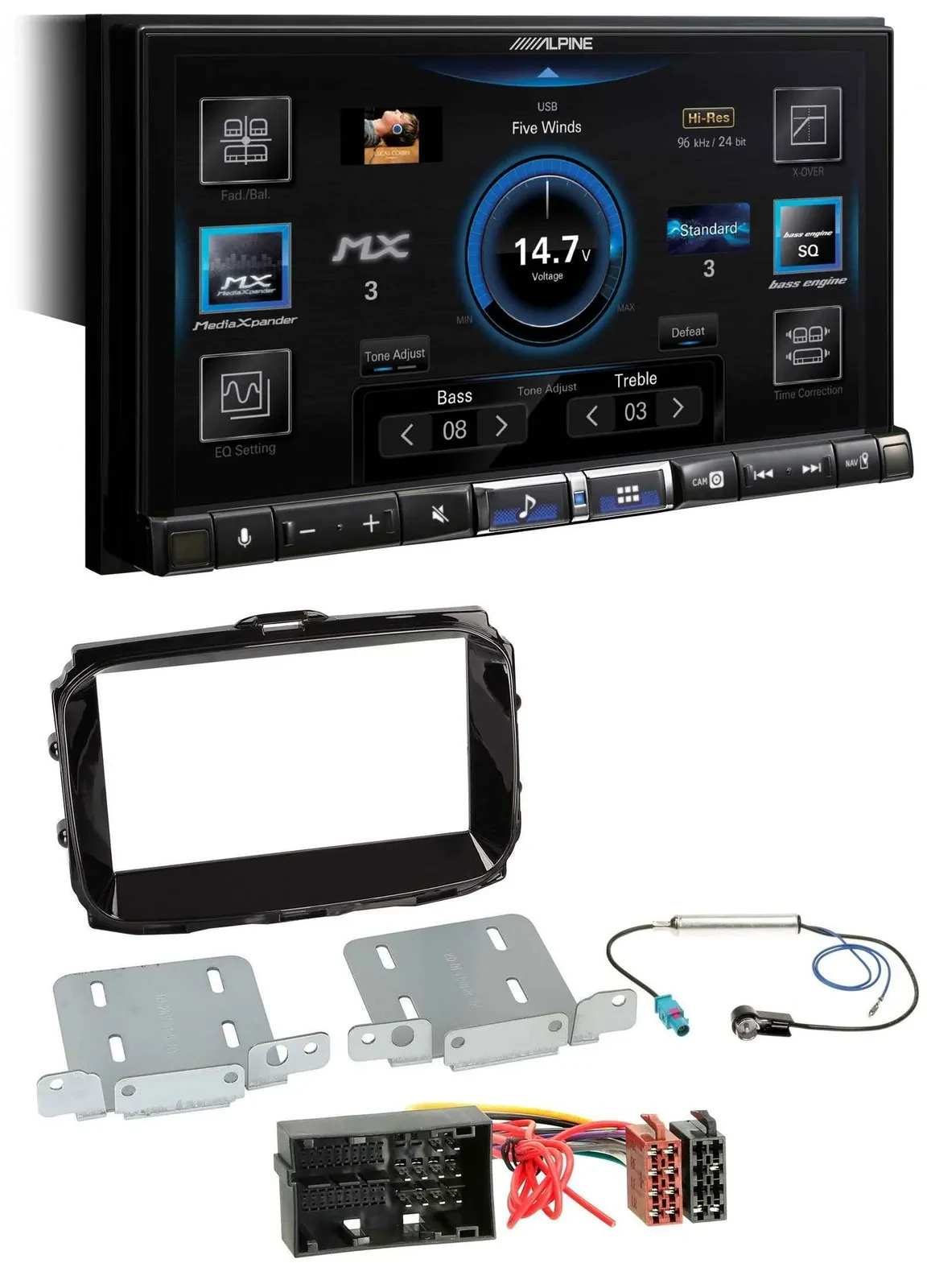 Alpine DAB 2DIN USB Bluetooth MP3 Autoradio für Alfa Giulietta ab 13 940 Facelif