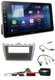Автомагнитола Pioneer Bluetooth USB DAB для Mazda 6 (2008–2012), серебристый/чёрный, совместима с управлением на руле