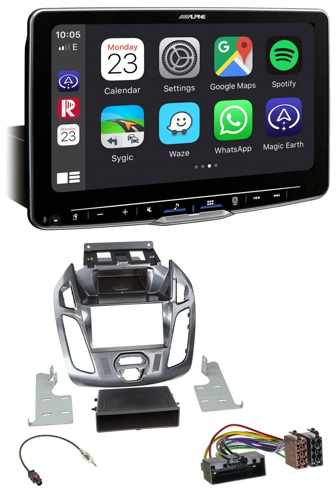 Alpine Bluetooth MP3 USB DAB Autoradio für Ford Connect Transit 12-18 ohne Displ