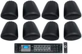 Потолочная акустика JBL Control 68HP Black с усилителем (8 штук)