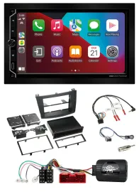 Автомагнитола для Mazda 3 ESX 2DIN DAB USB Bluetooth, поддержка кнопок на руле (2009–2013)