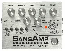 Tech 21 SansAmp Para Driver DI 20th Anniv LE Amp Simulator/DI Effects Pedal