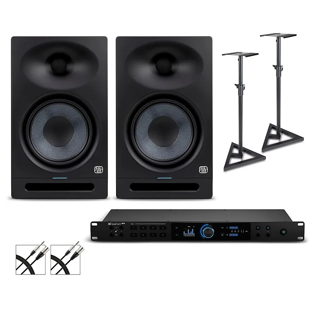 PreSonus Quantum HD8 Audio Interface w/Eris Monitors/Cables/Stands STUDIO8