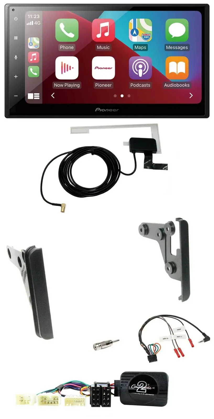 Автомагнитола Pioneer 2 DIN, USB, Bluetooth, DAB, для Toyota Yaris 2007–2010