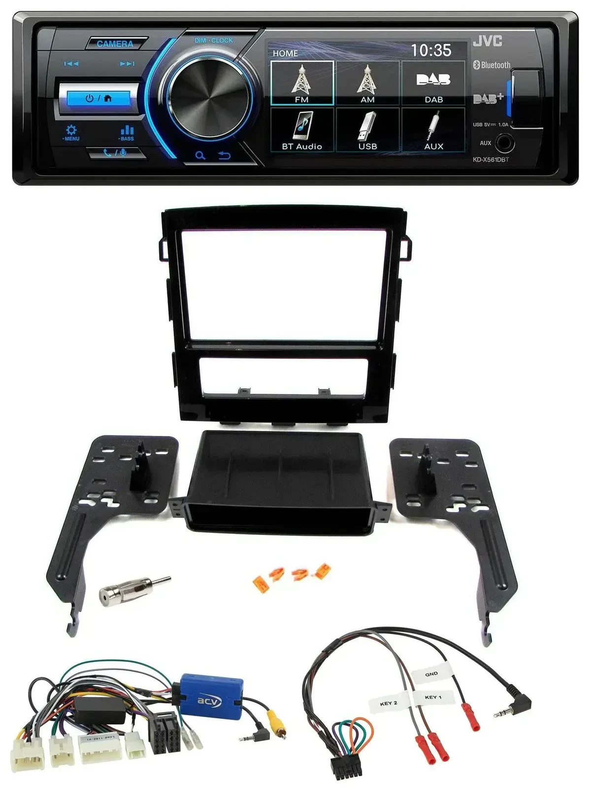 Автомагнитола для Subaru Impreza JVC Bluetooth, USB, DAB, поддержка управления на руле