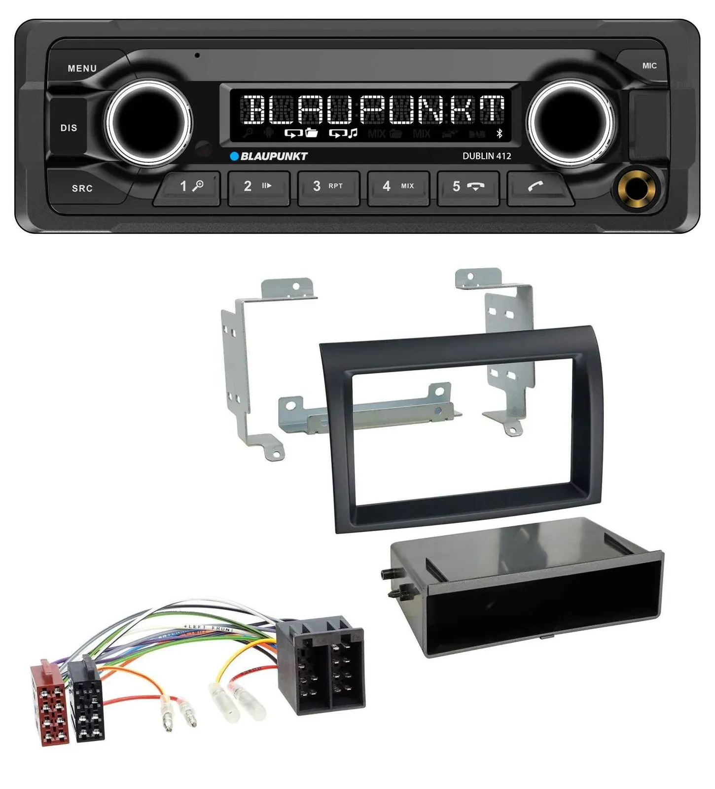 Автомагнитола для Fiat Ducato (2006–2010) Blaupunkt MP3, Bluetooth, USB, AUX, черный