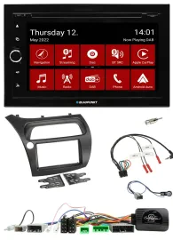 Blaupunkt Lenkrad DVD Bluetooth DAB 2DIN USB Autoradio für Honda Civic 2006-2012