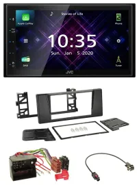 JVC DAB 2DIN MP3 Bluetooth USB Autoradio für BMW 5er E39 X5 Quadlock