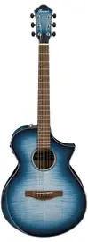 Электроакустическая гитара Ibanez AEWC400 Indigo Blue Burst High Gloss