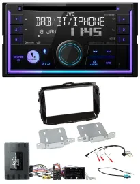 Автомагнитола JVC 2DIN DAB Bluetooth CD USB для Alfa Romeo Giulietta (2014–2021) с поддержкой кнопок на руле