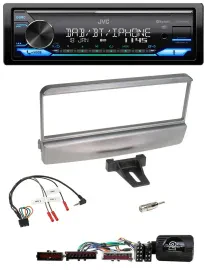 Автомагнитола JVC Bluetooth, DAB, USB для Ford Mondeo 2000–2002, серебристая