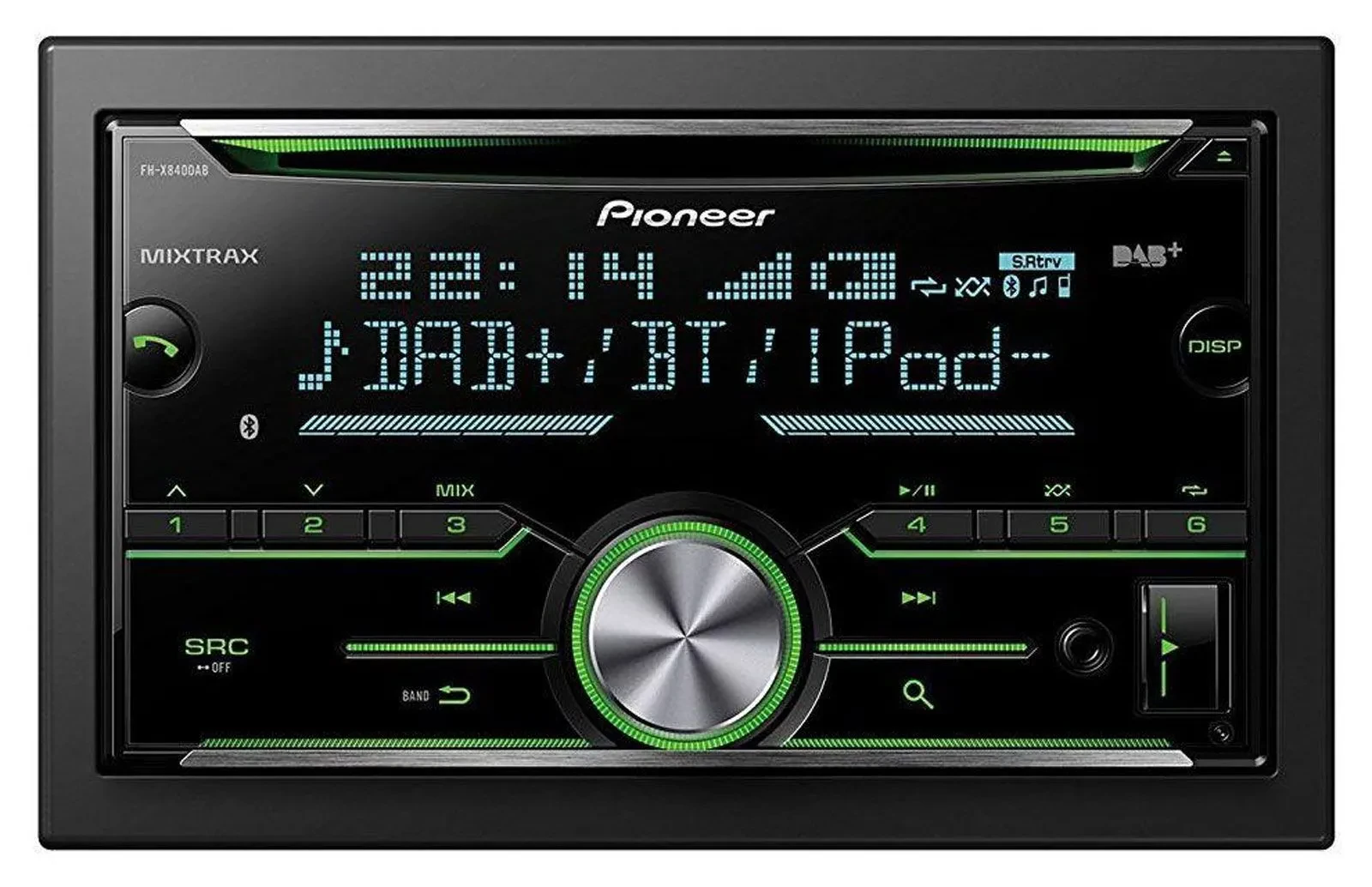 Pioneer Bluetooth Lenkrad DAB 2DIN USB CD Autoradio für Hyundai Santa Fe 4 Schal