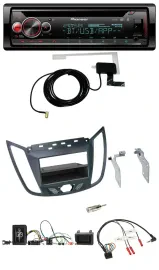 Pioneer DAB CD Lenkrad USB Bluetooth Autoradio für Ford C-Max Kuga dunkelgrau