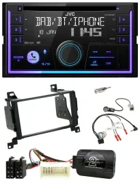 JVC Lenkrad USB 2DIN DAB Bluetooth CD Autoradio für Hyundai Santa Fe 07-12