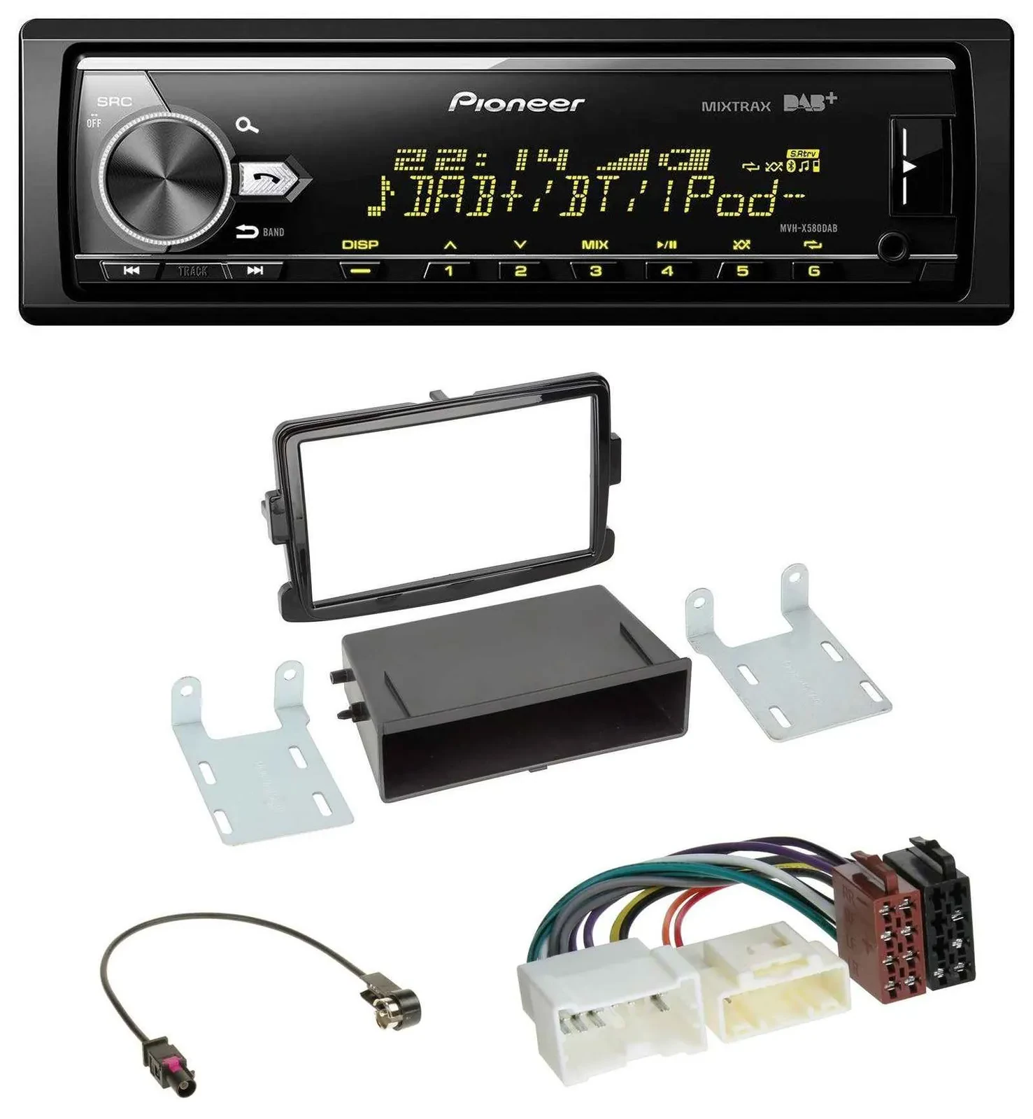 Pioneer Bluetooth USB DAB MP3 Autoradio für Dacia Lodgy Sandero Opel Vivaro