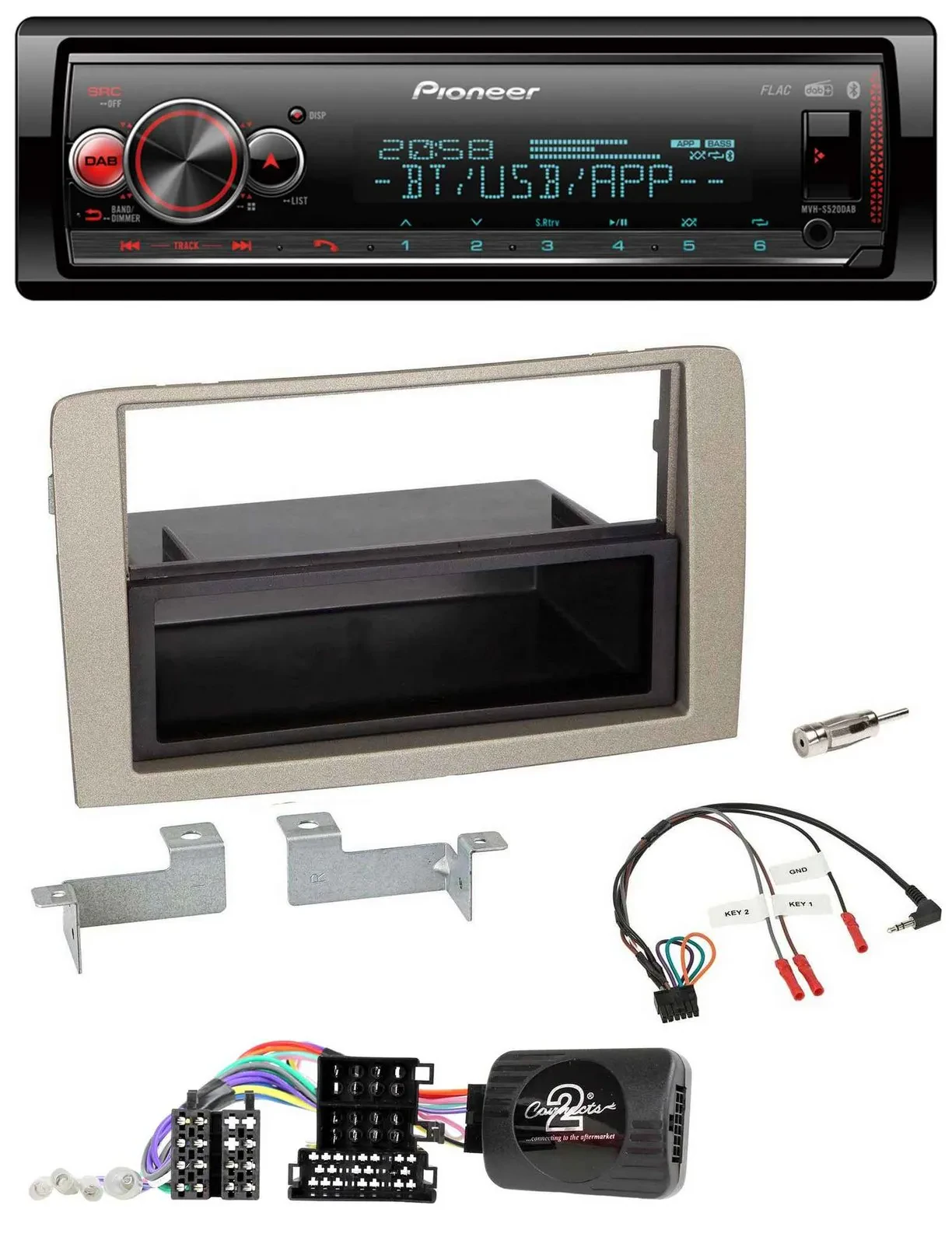 Pioneer Bluetooth USB Lenkrad DAB Autoradio für Lancia Musa 2004-2012