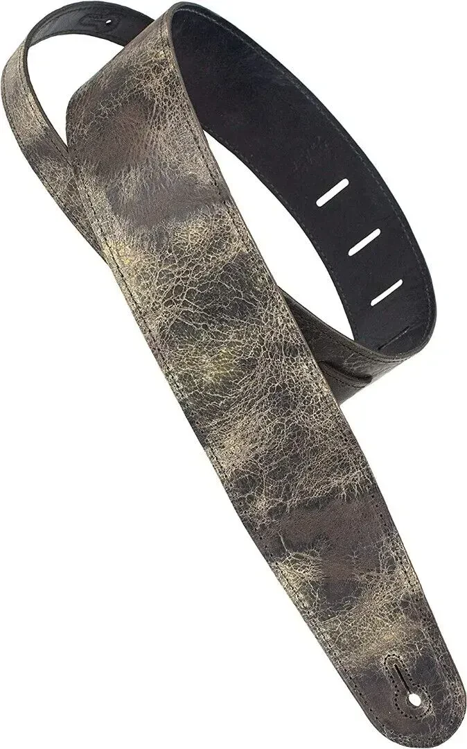 Ремень для гитары Henry Heller HP25NS-BLK Distressed Black