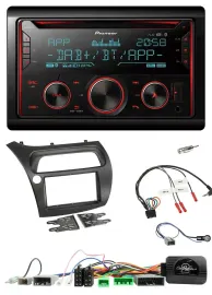 Pioneer 2DIN DAB Lenkrad Bluetooth USB CD Autoradio für Honda Civic 2006-2012