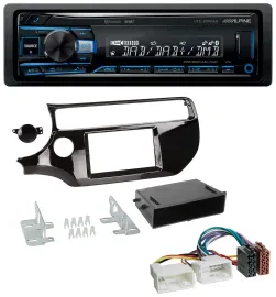 Alpine USB Bluetooth DAB MP3 Autoradio für Kia Rio UB ab 2015 piano-schwarz