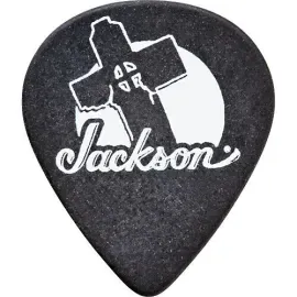 Jackson 551 Black Cross .50mm (Thin) Guitar Picks - 12 Picks (Dozen)