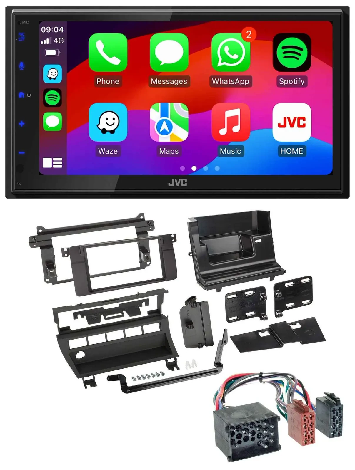 JVC Bluetooth 2DIN MP3 DAB USB Autoradio für BMW 3er 1999-2001 5 Schalteröffnung