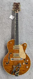 Gretsch Ltd Ed. Falcon Center Block Jr. w/ Bigsby Quilted Maple, Roundup Orange