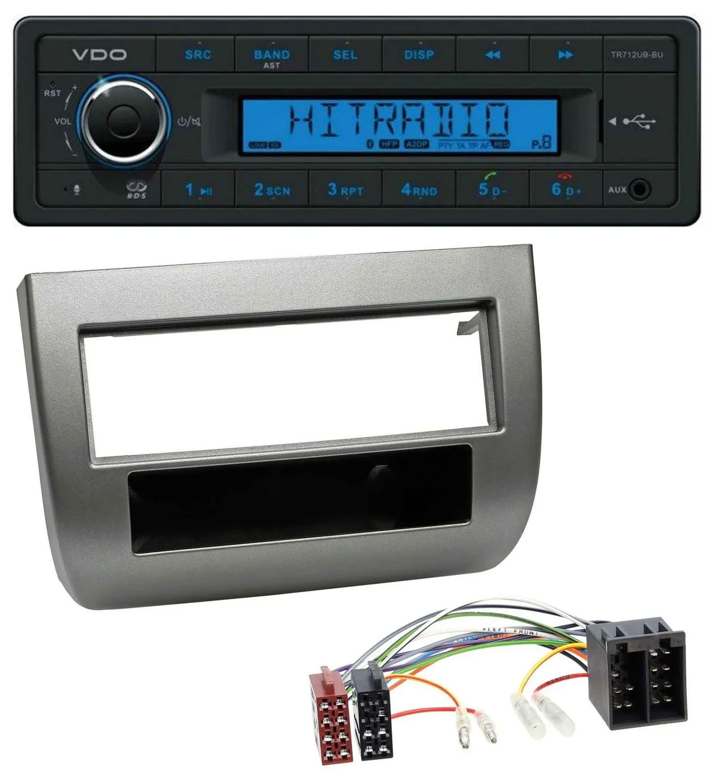 VDO Bluetooth AUX USB MP3 Autoradio für Lancia Y 843 03-11 dunkelsilbermetallic