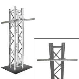 Global Truss 6.56FT Square DJ Truss Segment SQ-4112 w/ Base Plate + TV Mount