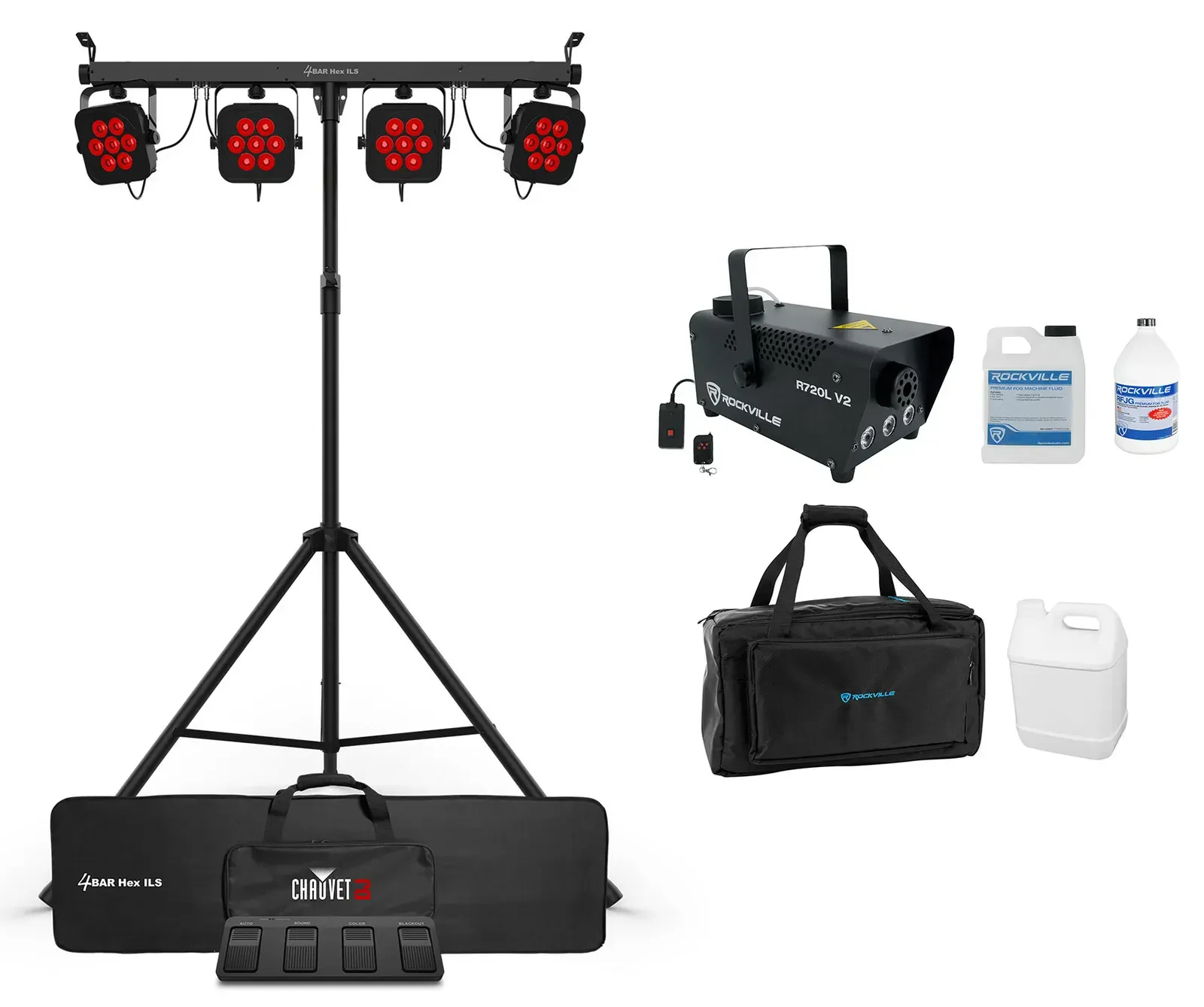 Комплект светового оборудования Chauvet DJ 4BAR HEX ILS + R720L V2 + BAG1200 + RFJG