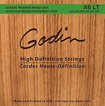 Струны для акустической гитары Godin 008995 12-53, бронза фосфорная