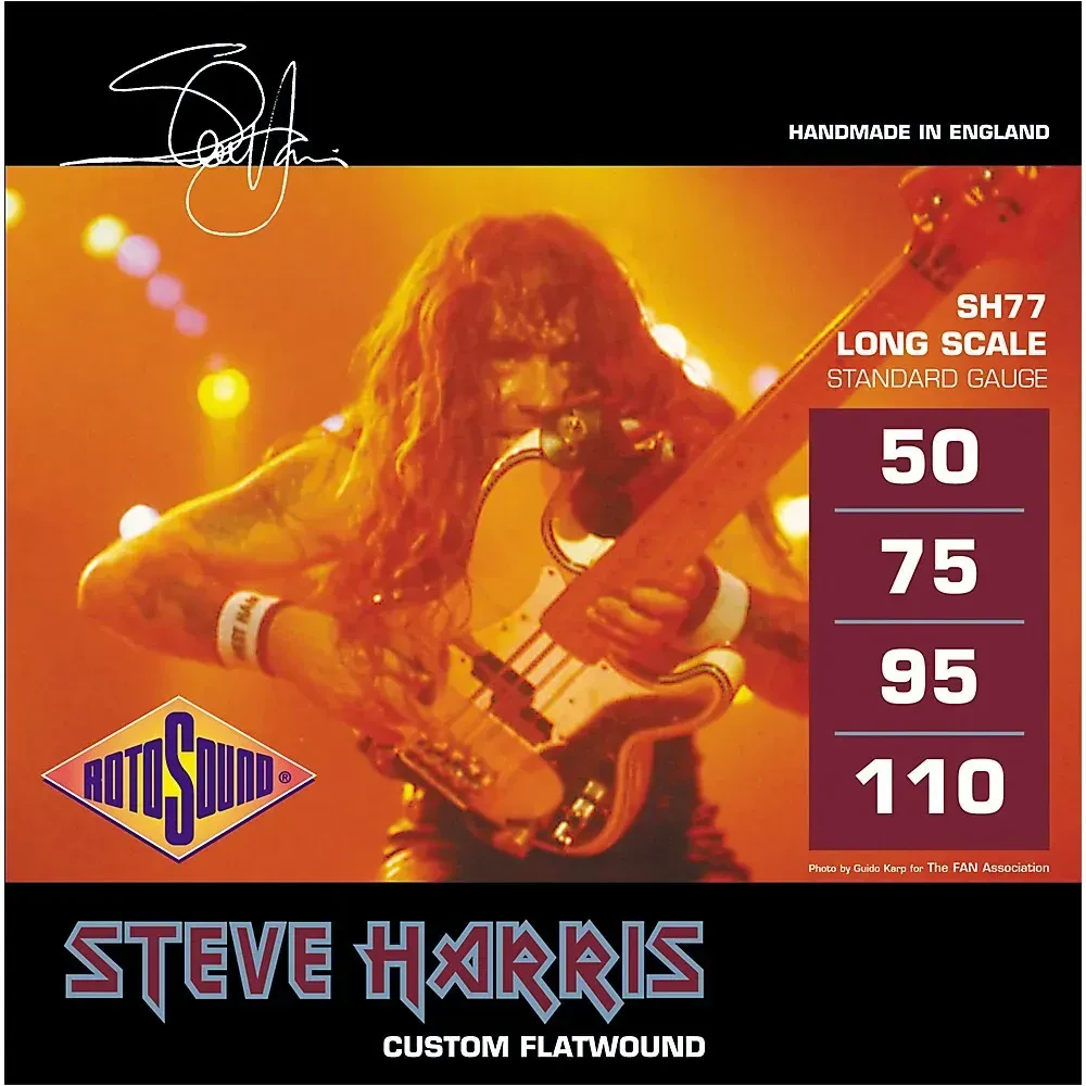Струны для бас-гитары RotoSound SH77 Steve Harris Signature Flat Wound 50-110