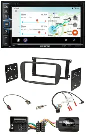 Alpine Bluetooth TMC USB DAB 2DIN Lenkrad Navigation für Ford S-Max Mondeo 2007-