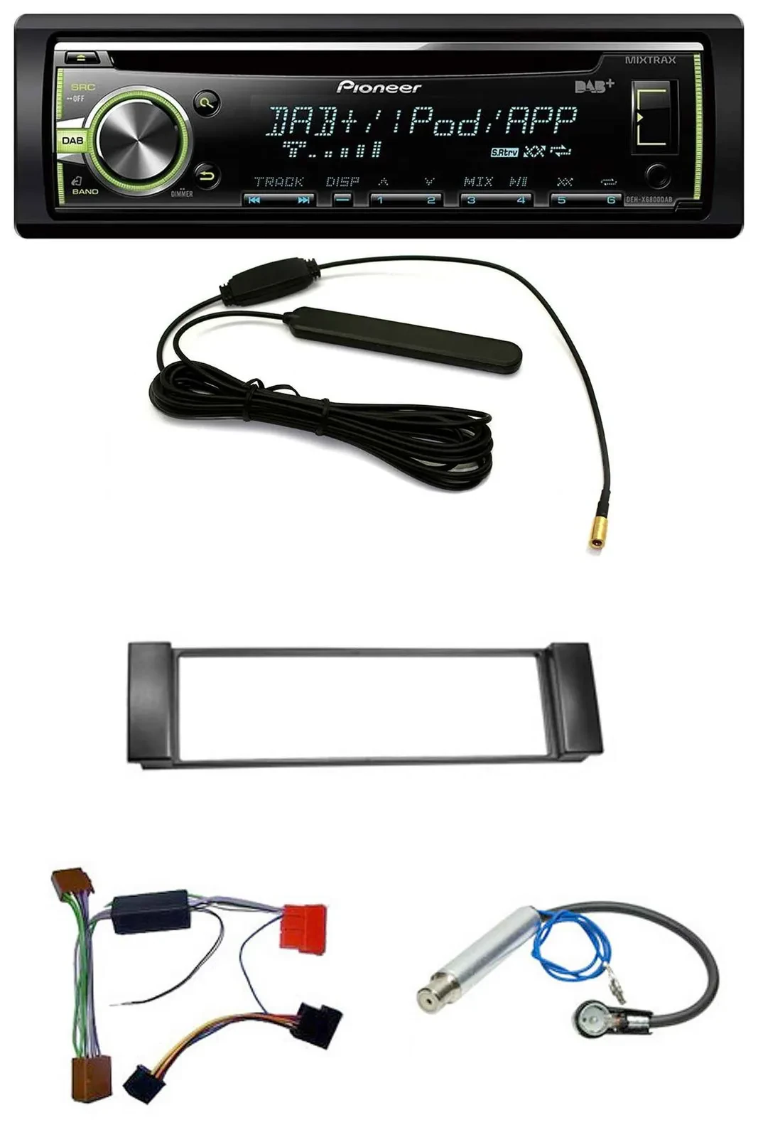 Автомагнитола Pioneer MP3, USB, CD, DAB, AUX для Audi A3 8L 2000–2003 и A6 C5 2000–2004