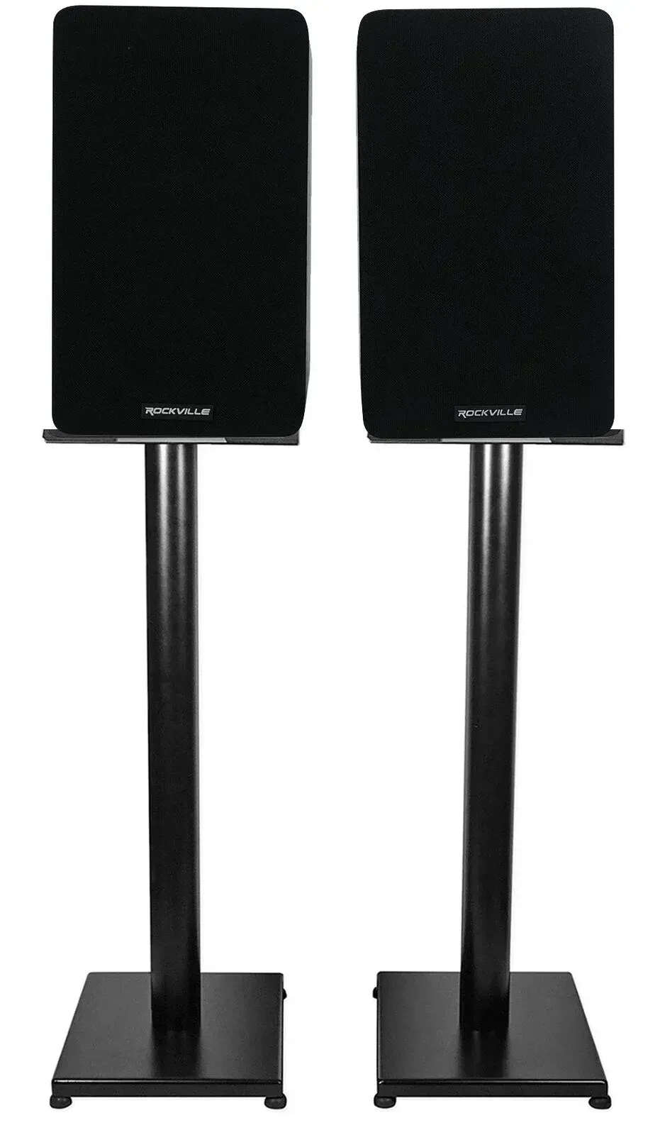 Широкополосная акустическая система Rockville RockShelf 58B Black со стойкой (пара)