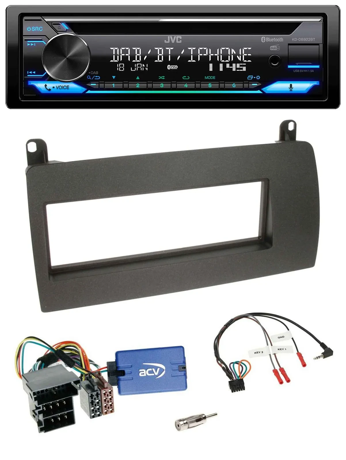 JVC Bluetooth Lenkrad USB DAB CD Autoradio für Rover 75 (2003-2005)