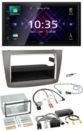 JVC DAB 2DIN Lenkrad Bluetooth USB Autoradio für Alfa Romeo Mito silber 14-18 In