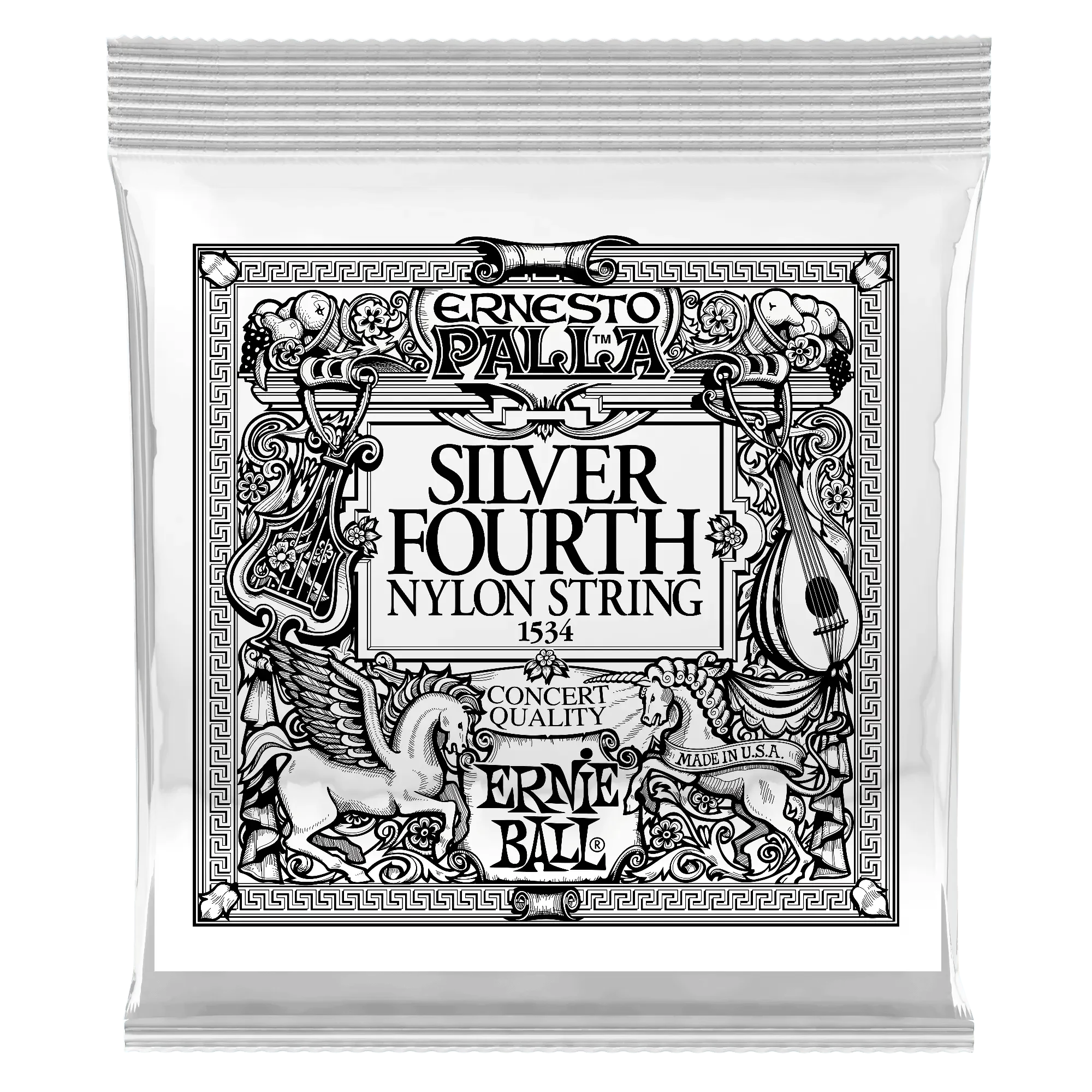 Струна для классической гитары Ernie Ball P01534, нейлон посеребренный, калибр 30