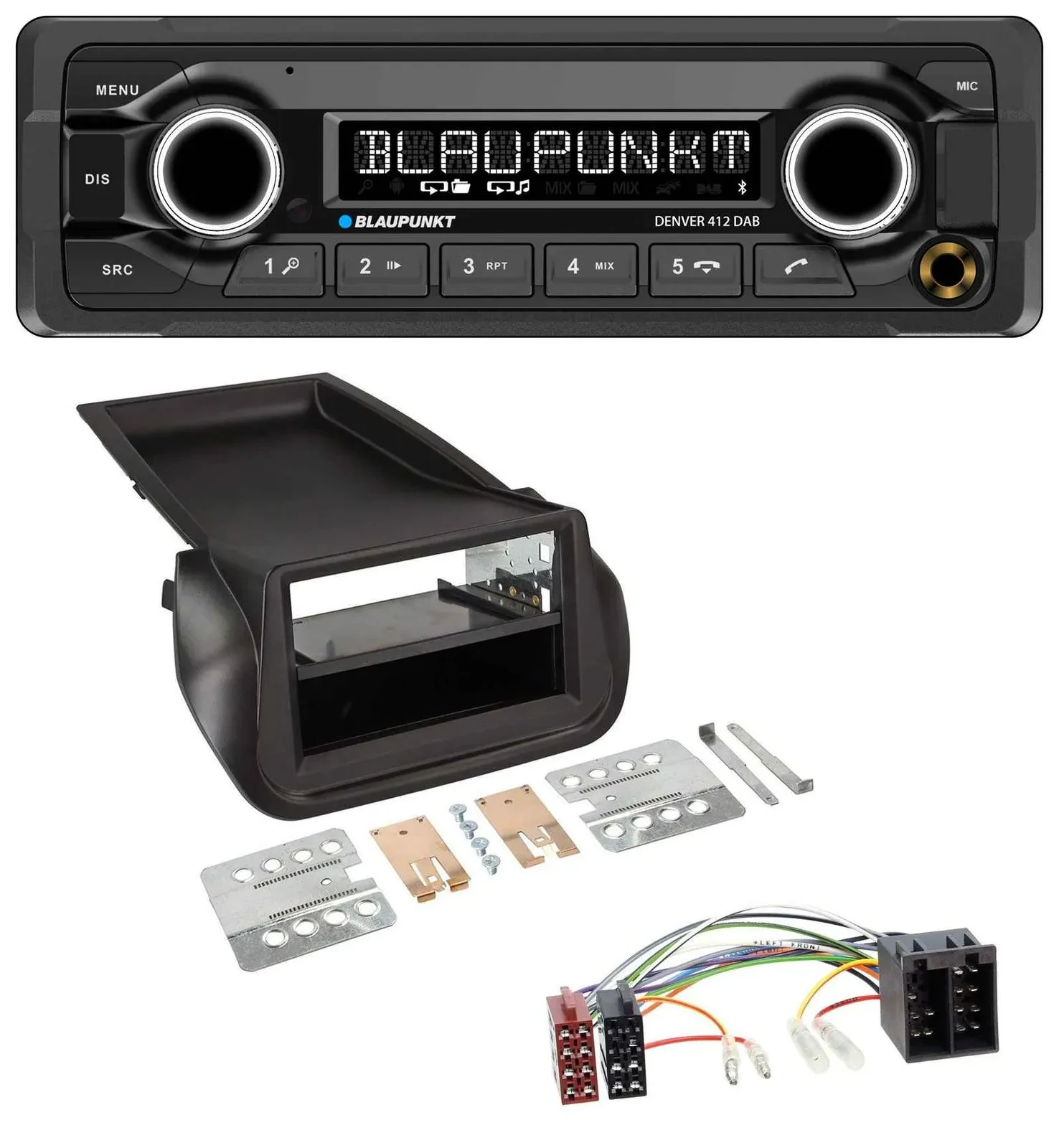 Blaupunkt Bluetooth DAB MP3 USB Autoradio für FIAT Fiorino (ab 2008)