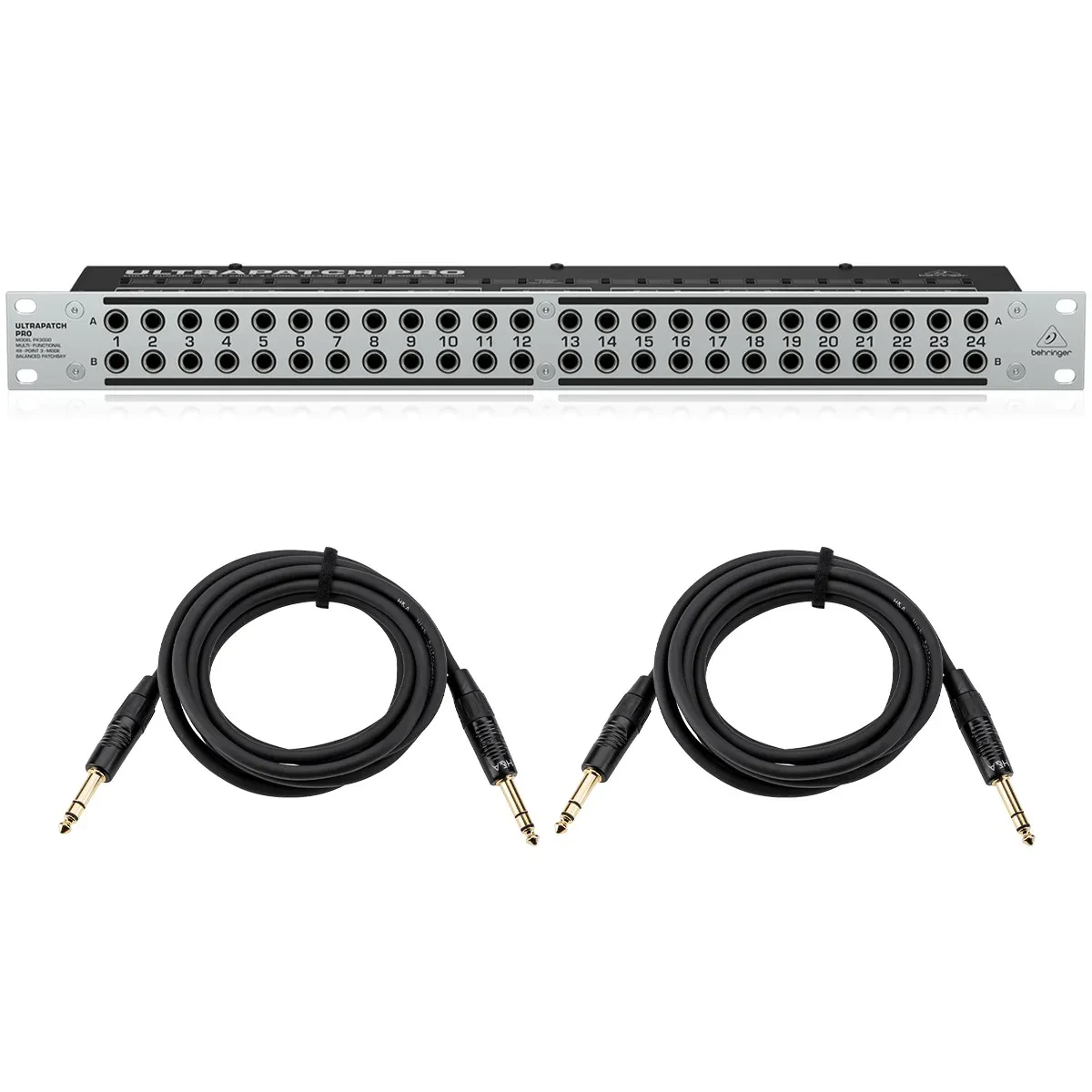 Behringer Ultrapatch Pro PX3000 Multifunctional 48-Point Balanced Patchbay, Bund