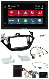 Blaupunkt Lenkrad Bluetooth DAB 2DIN USB Autoradio für Opel Adam ab 2013 Corsa E
